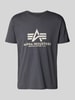 Alpha Industries T-Shirt mit Label-Print Anthrazit