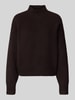 Neo Noir Relaxed Fit Strickpullover mit Woll-Anteil Modell 'Paulina' Dunkelbraun