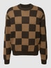 MCNEAL Strickpullover mit Allover-Muster Dunkelbraun