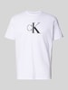 Calvin Klein Jeans Regular Fit T-Shirt aus reiner Baumwolle mit Logo-Print Weiss
