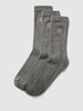 Dickies Sokken met labelstitching in een set van 3 paar, model 'VALLEY GROVE' Middengrijs gemêleerd