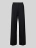 Christian Berg Woman Selection Stoffhose mit weitem Bein und Bügelfalten Black