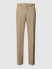 BOSS Pantalon met persplooien, model 'Leon' Beige