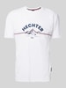 HECHTER PARIS T-Shirt mit Label-Print Weiss