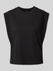 Only T-Shirt mit geripptem Rundhalsausschnitt Modell 'JEN' Black