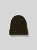 Closed Beanie mit Label-Detail Khaki
