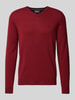 Fynch-Hatton Strickpullover mit V-Ausschnitt Bordeaux