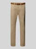 Tom Tailor Denim Slim fit chino van katoenmix Hazelnoot
