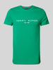 Tommy Hilfiger T-shirt z nadrukiem z logo Jasnozielony