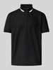 Christian Berg Men Poloshirt mit kurzer Knopfleiste und Logo-Print Black