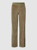 Jake*s Casual Flared Cut Hose mit elastischem Bund Khaki