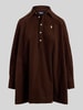 Polo Ralph Lauren A-Linien Freizeitkleid aus reiner Baumwolle Dunkelbraun
