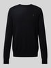 Polo Ralph Lauren Strickpullover aus Lanawolle mit Rundhalsausschnitt Black