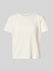 Jake*s Collection T-shirt met gaatjesmotief Beige