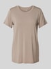 Schiesser T-Shirt mit geripptem Rundhalsausschnitt Taupe