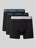 Calvin Klein Underwear Trunks mit Label-Bund im 3er-Pack Black