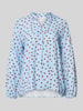 ZABAIONE Relaxed Fit Bluse aus reiner Viskose-Mix Modell 'Valeria' Hellblau