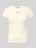 REVIEW T-Shirt mit Motiv-Stitching und Rundhalsausschnitt Offwhite
