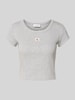 Calvin Klein Jeans T-Shirt mit Label-Badge Hellgrau Melange