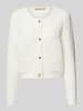 Christian Berg Woman Selection Cardigan mit Strukturmuster Ecru