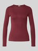 s.Oliver RED LABEL Bluzka z długim rękawem o kroju slim z czystej bawełny Bordowy