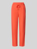 Marc Cain Tapered fit stoffen broek met tunnelkoord Rood