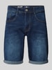 Petrol Korte regular fit jeans in 5-pocketmodel, model 'BULLSEYE' Jeansblauw