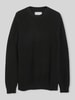 s.Oliver RED LABEL Regular Fit Strickpullover aus reiner Baumwolle mit Rundhalsausschnitt Black