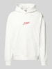 HUGO Hoodie mit Label-Stitching Modell 'Dlogolong' Offwhite