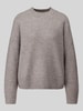 VERO MODA Sweter o kroju oversized z dodatkiem wełny model 'BOOM' Piaskowy