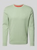 Tom Tailor Regular Fit Strickpullover aus reiner Baumwolle Gruen