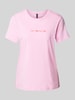 Vero Moda Regular Fit T-Shirt aus reiner Baumwolle Modell 'VANESSA' Hellrosa