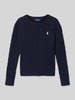 Polo Ralph Lauren Teens Gebreide pullover met kabelpatroon en ronde hals Marineblauw