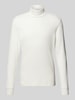 JAKE*S STUDIO MEN Longsleeve aus Viskose mit Rollkragen Weiss