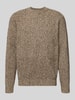 Christian Berg Men Strickpullover in melierter Optik Sand