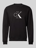 Calvin Klein Jeans Sweatshirt mit Label-Print Modell 'OUTLINE' Black