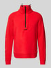 BOSS Green Sweatshirt met opstaande kraag, model 'Zartic' Kersenrood