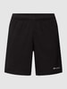 CHAMPION Sweatshorts met labeldetails, model 'Bermuda' Zwart