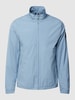 Pierre Cardin Jack met opstaande kraag, model 'Blouson Nylon' Lichtblauw