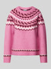 Only Pullover mit Norwegermuster Modell 'ISLE' Pink