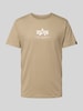 Alpha Industries T-Shirt mit Label-Print Sand