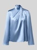 Jake*s Collection Regular fit blouse met lange mouwen van satijn Blauw