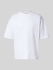 JAKE*S STUDIO MEN T-shirt z prążkowanym okrągłym dekoltem Biały