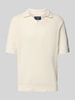 MCNEAL Regular Fit Strickpolo mit Strukturmuster Ecru