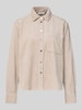 Christian Berg Woman Relaxed Fit Hemdbluse in Cord-Optik Sand
