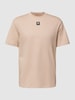 HUGO T-shirt met labelpatch, model 'Dalile' Beige