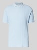 SELECTED HOMME Slim fit poloshirt met structuurmotief, model 'JADEN' Hemelsblauw