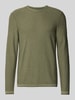 Marc O'Polo Regular Fit Strickpullover aus Baumwoll-Viskose-Leinen-Mix Mint