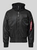 Alpha Industries Bomberjacke mit Kapuze und Label-Stitching Black