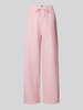 Tommy Jeans Spodnie szerokie z mieszanki bawełny i lnu Jasnoróżowy